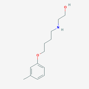 molecular formula C13H21NO2 B5184223 2-{[4-(3-methylphenoxy)butyl]amino}ethanol 