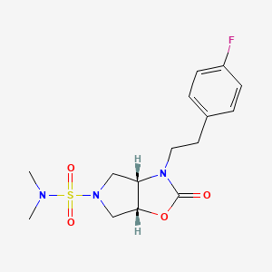 (3aS*,6aR*)-3-[2-(4-fluorophenyl)ethyl]-N,N-dimethyl-2-oxohexahydro-5H-pyrrolo[3,4-d][1,3]oxazole-5-sulfonamide