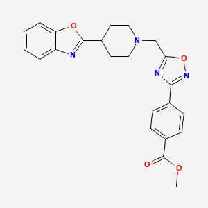 molecular formula C23H22N4O4 B5184262 methyl 4-(5-{[4-(1,3-benzoxazol-2-yl)-1-piperidinyl]methyl}-1,2,4-oxadiazol-3-yl)benzoate 