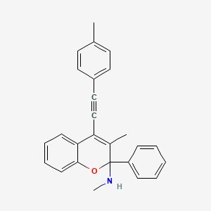 molecular formula C26H23NO B5184268 N,3-dimethyl-4-[(4-methylphenyl)ethynyl]-2-phenyl-2H-chromen-2-amine 