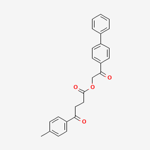 molecular formula C25H22O4 B5184276 2-(4-biphenylyl)-2-oxoethyl 4-(4-methylphenyl)-4-oxobutanoate 