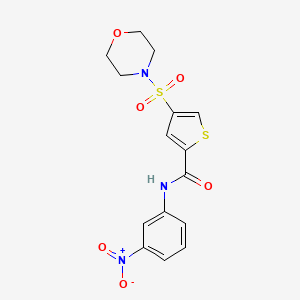 molecular formula C15H15N3O6S2 B5184304 4-(4-morpholinylsulfonyl)-N-(3-nitrophenyl)-2-thiophenecarboxamide 