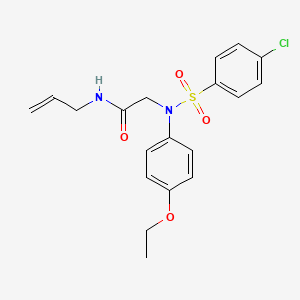 molecular formula C19H21ClN2O4S B5184313 N~1~-allyl-N~2~-[(4-chlorophenyl)sulfonyl]-N~2~-(4-ethoxyphenyl)glycinamide 