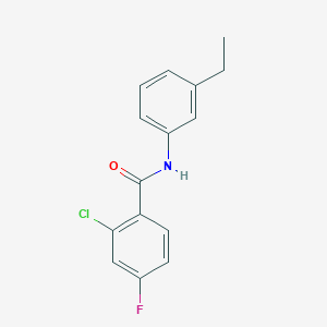 molecular formula C15H13ClFNO B5184344 2-chloro-N-(3-ethylphenyl)-4-fluorobenzamide 