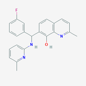 molecular formula C23H20FN3O B5184379 7-{(3-fluorophenyl)[(6-methyl-2-pyridinyl)amino]methyl}-2-methyl-8-quinolinol 
