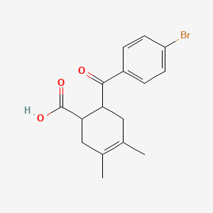 molecular formula C16H17BrO3 B5184420 6-(4-bromobenzoyl)-3,4-dimethyl-3-cyclohexene-1-carboxylic acid 