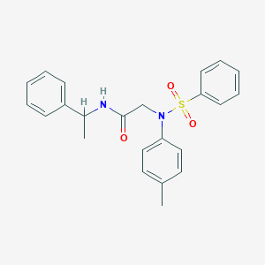 molecular formula C23H24N2O3S B5184457 N~2~-(4-methylphenyl)-N~1~-(1-phenylethyl)-N~2~-(phenylsulfonyl)glycinamide 