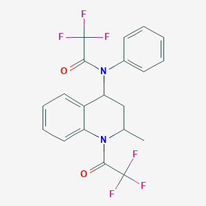 molecular formula C20H16F6N2O2 B5184472 2,2,2-trifluoro-N-[2-methyl-1-(trifluoroacetyl)-1,2,3,4-tetrahydro-4-quinolinyl]-N-phenylacetamide 