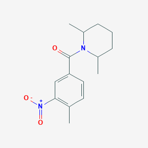 molecular formula C15H20N2O3 B5184485 2,6-dimethyl-1-(4-methyl-3-nitrobenzoyl)piperidine 