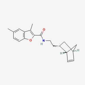 molecular formula C20H23NO2 B5184507 N-{2-[(1S*,2S*,4S*)-bicyclo[2.2.1]hept-5-en-2-yl]ethyl}-3,5-dimethyl-1-benzofuran-2-carboxamide 