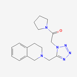 molecular formula C17H22N6O B5184510 2-({1-[2-oxo-2-(1-pyrrolidinyl)ethyl]-1H-tetrazol-5-yl}methyl)-1,2,3,4-tetrahydroisoquinoline 