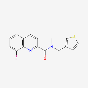 molecular formula C16H13FN2OS B5184516 8-fluoro-N-methyl-N-(3-thienylmethyl)-2-quinolinecarboxamide 