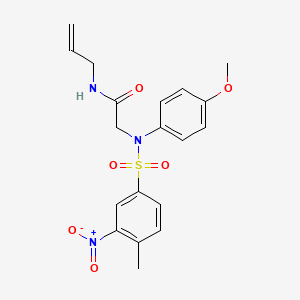 molecular formula C19H21N3O6S B5184525 N~1~-allyl-N~2~-(4-methoxyphenyl)-N~2~-[(4-methyl-3-nitrophenyl)sulfonyl]glycinamide 