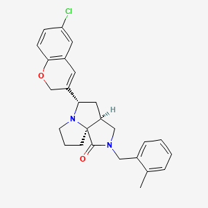 (3aS*,5S*,9aS*)-5-(6-chloro-2H-chromen-3-yl)-2-(2-methylbenzyl)hexahydro-7H-pyrrolo[3,4-g]pyrrolizin-1(2H)-one