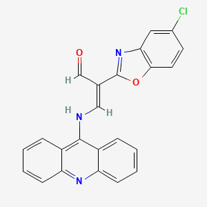 molecular formula C23H14ClN3O2 B5184541 3-(9-acridinylamino)-2-(5-chloro-1,3-benzoxazol-2-yl)acrylaldehyde 