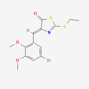 molecular formula C14H14BrNO3S2 B5184563 4-(5-bromo-2,3-dimethoxybenzylidene)-2-(ethylthio)-1,3-thiazol-5(4H)-one 