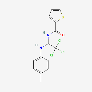 molecular formula C14H13Cl3N2OS B5184582 N-{2,2,2-trichloro-1-[(4-methylphenyl)amino]ethyl}-2-thiophenecarboxamide 