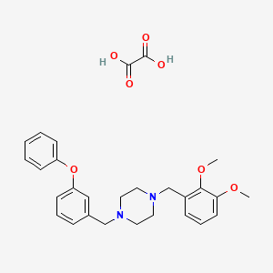 molecular formula C28H32N2O7 B5184614 1-(2,3-dimethoxybenzyl)-4-(3-phenoxybenzyl)piperazine oxalate 
