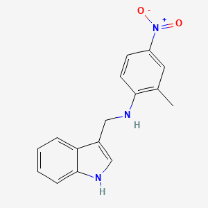 molecular formula C16H15N3O2 B5184623 (1H-indol-3-ylmethyl)(2-methyl-4-nitrophenyl)amine 