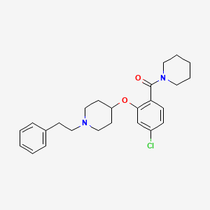 molecular formula C25H31ClN2O2 B5184630 4-[5-chloro-2-(1-piperidinylcarbonyl)phenoxy]-1-(2-phenylethyl)piperidine 