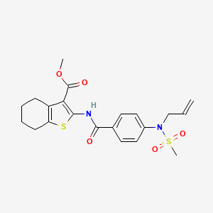 molecular formula C21H24N2O5S2 B5184646 methyl 2-({4-[allyl(methylsulfonyl)amino]benzoyl}amino)-4,5,6,7-tetrahydro-1-benzothiophene-3-carboxylate 