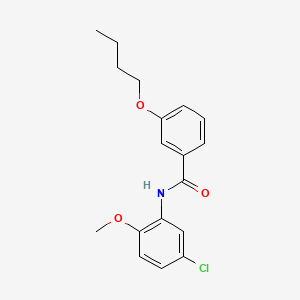 molecular formula C18H20ClNO3 B5184666 3-butoxy-N-(5-chloro-2-methoxyphenyl)benzamide 