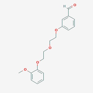 3-{2-[2-(2-methoxyphenoxy)ethoxy]ethoxy}benzaldehyde