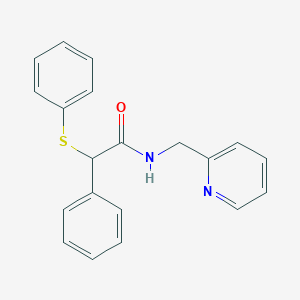 molecular formula C20H18N2OS B5184708 2-phenyl-2-(phenylthio)-N-(2-pyridinylmethyl)acetamide 