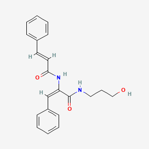 molecular formula C21H22N2O3 B5184712 2-(cinnamoylamino)-N-(3-hydroxypropyl)-3-phenylacrylamide 