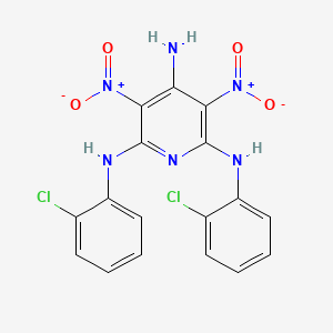 molecular formula C17H12Cl2N6O4 B5184727 N~2~,N~6~-bis(2-chlorophenyl)-3,5-dinitro-2,4,6-pyridinetriamine 