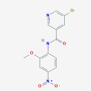 molecular formula C13H10BrN3O4 B5184733 5-bromo-N-(2-methoxy-4-nitrophenyl)nicotinamide 