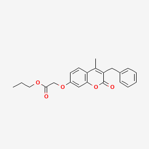 molecular formula C22H22O5 B5184757 propyl [(3-benzyl-4-methyl-2-oxo-2H-chromen-7-yl)oxy]acetate 