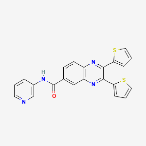 molecular formula C22H14N4OS2 B5184760 N-3-pyridinyl-2,3-di-2-thienyl-6-quinoxalinecarboxamide 
