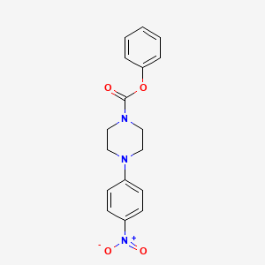 molecular formula C17H17N3O4 B5184769 phenyl 4-(4-nitrophenyl)-1-piperazinecarboxylate 