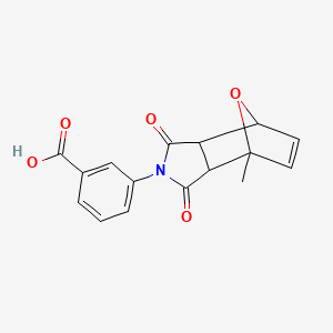molecular formula C16H13NO5 B5184777 3-(1-methyl-3,5-dioxo-10-oxa-4-azatricyclo[5.2.1.0~2,6~]dec-8-en-4-yl)benzoic acid 