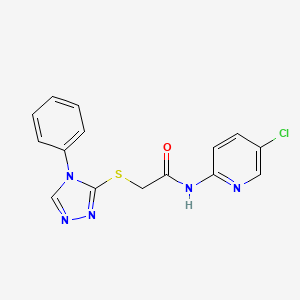 molecular formula C15H12ClN5OS B5184782 N-(5-chloro-2-pyridinyl)-2-[(4-phenyl-4H-1,2,4-triazol-3-yl)thio]acetamide 