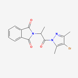 molecular formula C16H14BrN3O3 B5184804 2-[2-(4-bromo-3,5-dimethyl-1H-pyrazol-1-yl)-1-methyl-2-oxoethyl]-1H-isoindole-1,3(2H)-dione 