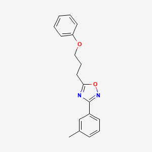 molecular formula C18H18N2O2 B5184811 3-(3-methylphenyl)-5-(3-phenoxypropyl)-1,2,4-oxadiazole 