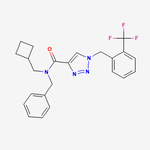 molecular formula C23H23F3N4O B5184851 N-benzyl-N-(cyclobutylmethyl)-1-[2-(trifluoromethyl)benzyl]-1H-1,2,3-triazole-4-carboxamide 