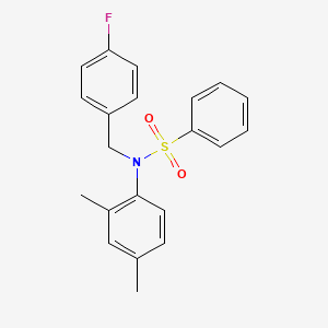 molecular formula C21H20FNO2S B5184862 N-(2,4-dimethylphenyl)-N-(4-fluorobenzyl)benzenesulfonamide 