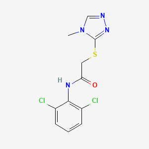 molecular formula C11H10Cl2N4OS B5184893 N-(2,6-dichlorophenyl)-2-[(4-methyl-4H-1,2,4-triazol-3-yl)thio]acetamide 