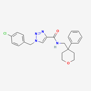 1-(4-chlorobenzyl)-N-[(4-phenyltetrahydro-2H-pyran-4-yl)methyl]-1H-1,2,3-triazole-4-carboxamide