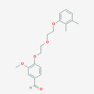 molecular formula C20H24O5 B5184914 4-{2-[2-(2,3-dimethylphenoxy)ethoxy]ethoxy}-3-methoxybenzaldehyde 