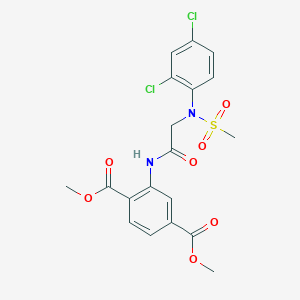 molecular formula C19H18Cl2N2O7S B5184926 dimethyl 2-{[N-(2,4-dichlorophenyl)-N-(methylsulfonyl)glycyl]amino}terephthalate 