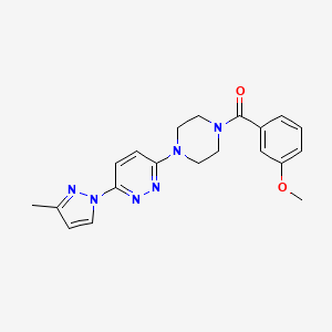 molecular formula C20H22N6O2 B5184961 3-[4-(3-methoxybenzoyl)-1-piperazinyl]-6-(3-methyl-1H-pyrazol-1-yl)pyridazine 