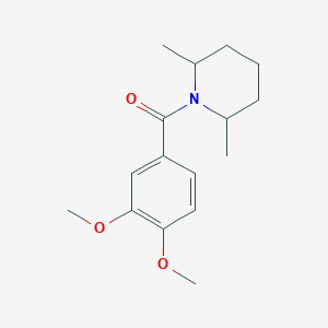 molecular formula C16H23NO3 B5184974 1-(3,4-dimethoxybenzoyl)-2,6-dimethylpiperidine 