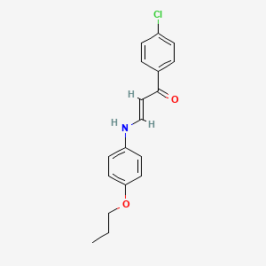 molecular formula C18H18ClNO2 B5185020 1-(4-chlorophenyl)-3-[(4-propoxyphenyl)amino]-2-propen-1-one 