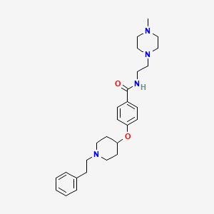 molecular formula C27H38N4O2 B5185027 N-[2-(4-methyl-1-piperazinyl)ethyl]-4-{[1-(2-phenylethyl)-4-piperidinyl]oxy}benzamide 