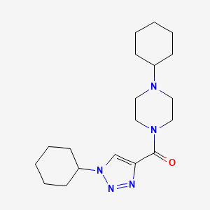molecular formula C19H31N5O B5185040 1-cyclohexyl-4-[(1-cyclohexyl-1H-1,2,3-triazol-4-yl)carbonyl]piperazine 