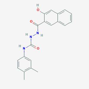 molecular formula C20H19N3O3 B5185047 N-(3,4-dimethylphenyl)-2-(3-hydroxy-2-naphthoyl)hydrazinecarboxamide 